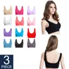 Bras 3PCS lot Seamless with Pads Plus Size for Women Active Wireless siere Push Up Big Vest 5XL Drop 220902