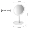 Moda LED Compact espelhos 3 Light Intelligent Desktop Makeup Mirror Charging USB