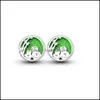 Stud 12 mm Acero inoxidable Aromaterapia Difusor de aceite Pendientes Stud Mini árbol Flor Hombres y mujeres Joyería de moda Fiesta G Dhseller2010 Dhqlp