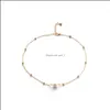 Beaded Necklaces Pearl Choker Dainty Adjustable Necklace 18K Gold Plated Ctured Barque Pearls Tiny Chain Delicate Mother Dhseller2010 Dhmvl