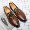 Loafers Erkek Ayakkabı Renk Engelleme Pu Dikiş Noktalı Ayak Parçası Moda İş Gündelik Düğün Günlük All Maç AD029