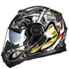 Capacetes de motocicleta DOT Modular Visores duplos Capacete completo Casque Moto Racing Motocross Casco Motocicleta