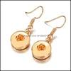 Urok Noosa Sier Gold Color 18 mm Snap Button Charms Dangle Kolczyki dla kobiet kawałki biżuterii Dostawa 2021 DHSELLER2010 DHN92