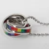 Collier arc-en-ciel de haute qualité en acier inoxydable pendentif collier pour hommes femmes Hip Hop LGBT lesbienne Gay Pride Punk bijoux 2021