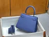 Bolsa de marca 20cm Mini Bolsa de ombro Mulheres Bolsa de luxo Epsom couro costura artesanal azul verde etc. Muitas outras cores para escolher entrega rápida