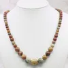 Chains 6-14mm Multicolor Picasso Stone Round Beads Neckalce Fashion Jewelry Gifts For Girl Women Natural 18inch Wholesale Supply