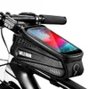 Гидоподобный велосипедный пакет для велосипедного велосипеда передний верхний велосипедный пакет 6 5 дюйма держателя мобильного телефона Кроншень с сенсорным экраном Bike Bike Mx200717220P