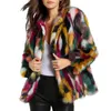 Pelliccia sintetica da donna LANMREM Autunno Inverno Cappotto colorato Girocollo femminile Manica lunga Mantieni caldo Cappotti imitazione Moda donna 2W1955 220830