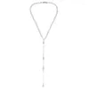 Pendentif Colliers Perle Toile De Fond Collier Retour Chaîne Sexy Gland Long Corps Bijoux Pour Femmes Fête De Mariage Décor