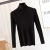 Damestruien in de uitverkoop 2022 Autumn Winter Vrouwen gebreide Turtleneck trui Casual Soft Solid Jumper Fashion Slim Femme Elasticiteit