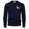 Maglioni da uomo maglione lavorato a maglia per materiale di cotone girocollo pullover rosso navy stile francia marchio di lusso abbigliamento uomo 220830