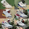 Jumpman Racer Blue 3 3s Chaussures de basket-ball Mens Cool Grey A MA Maniere Unc Fragment Knicks Free Throw Ligne Denim Red Black Ciment Pure White Trainer Sneakers X02