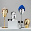 Shiny Electroplating Mannequin Head Model Display Rack Clothing Artificial Wig Rack Male and Female Hat