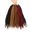 14 pouces Box Braid Crochet Hair Tresses courtes pré bouclées pour les femmes noires Extensions de cheveux BS21