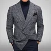 Men's Suits 2022 European And American Style Men's Clothing Button Plaid Business Casual Shopping Long-sleeved Suit Jacke289w