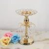 Titulares de vela Gold Crystal Wedding Decoration Table Centerpieces Candelabra Birthday Party Flower Vase Decoração de casa 220830