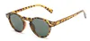Lunettes de soleil 2022 rondes hommes voyage petit cadre lunettes de soleil noir léopard lunettes Vintage nuances UV400 Points