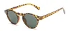 Occhiali da sole 2022 Round Men's Travel Small Frame Occhiali da sole Black Leopard Occhiali da vista Vintage Shades UV400 Points