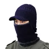 Autumn and winter outdoor Hats & Scarves Sets one-piece cold-proof knitted hat men's plus velvet thickened face-covering wool hat women