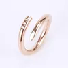 Designer Quality Love Ring Stainless Steel Fashion Women Men Wedding Jewelry Lady Party Gifts Diamond Gold Plated Band Rings Size 5-11 Sier Rose Black s