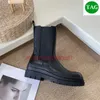 Designer Boot Platform Boots Elastic Webbing Women Shoes Bottegas Outdoor Martin Ankle Luxury Anti-Slip Wave Colored Rubber Outsole 2022 Top Tire Chelsea