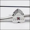 Silver Pink Cubic Zircon OpenWork Mom Charm Pärlor Fit Pandora Armband Fashion Jewelry Wholesale Accessory 864 R2 Drop Leverans 2021 D DHSIO