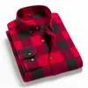 Red And Black Plaid Shirt Men Shirts 2022 New Spring Autumn Fashion Chemise Homme Man Checkered Shirts Short Sleeve Tops Male Blouse