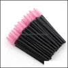 Makeup Brushes Makeup Brushes 50 Pcs Disposable Eyelash Brush Short Mini Comb Extension Eyebrow Eye Lashes Cosmetic Tool Drop Deliver Dhbzh