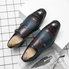 Monk Men Shoes Classic Crocodile Pattern Puging Double Buck Fashion Business Casual Party Daily Ad056