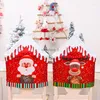Housses de chaise Santa Claus Christmas Chairs Cover Cap Dinner Table Red Hat Back Decorations US