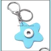 Key Rings Shiny Star Pu Leather Snap Button Key Rings Chain Keychains Fit Diy 18Mm Jewelry Drop Delivery 2021 Dhseller2010 Dh5T0