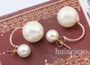 Boucles d'oreilles en perles de mode jolie vente en gros de bijoux de chaîne de Chine coréenne double perles boucles d'oreilles de mariée en or grosse boule de bonbons S Vipjewel Dhsdr