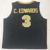 NCAA Purdue Boilermaker 3 C. Edwards College Baskeball maglie da uomo cucite colore nero maglia bianca