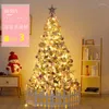 Рождественские украшения белое ПВХ искусственное дерево 2023 Фестивальное украшение года сцены декор для домашней вечеринки детские подарки светодиодная дверная стена