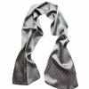 Hommes 100% foulard en soie Double couche Long foulard affaires cravate bleu rouge noir