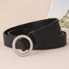 Belts Women Classic Retro Fashion All-Match Leather Light Body Round Buckle Simple Circle For Jeans Female Designer Belt