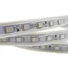 AC110V 220V SMD 5050 60leds/M شريط LED مقاوم للماء في الهواء الطلق مرنة LED LED قابس الطاقة مع التبديل للديكور المنزل