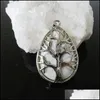 Charms Mode Wassertropfen Baum Stein Charme handgemachte Heilung Kristall Anhänger für Schmuck Anhänger Halskette machen 2230 T2 Dhseller2010 Dhuex