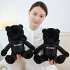 Children toys Stuffed Animals & plush Cute soft New hoodie black seated teddy bear