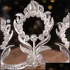 Hair Clips Barrettes Hair Clips Barrettes Bridal Crown Headwear Luxury Alloy Rhinestones Inlaid Headband For Female Dhseller2010 Dhljv