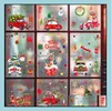 Raamstickers schattige kerstman claus raam glazen stickers casement vakantiedecoratie kerst sluiter sticker scene arran homeIndustry dhc9a