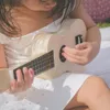 Ukulele DIY 키트 소프라노베이스 우드 어린이를위한 전체 액세서리와 함께 자신의 uke 빌드 뮤직 장난감