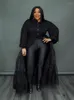 Plus Size Kleider Damen Kleid Damen Mesh Gothic Schwarz Langarmshirt Großhandel Bulk Drop