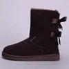 Высококачественный лук австралийский лук U High Women Women Snow Boots Мягкие удобные овчины Держите теплый плюшевый ботинок с карточкой Dust мешок красивые подарки 5062G