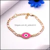 Bedelarmbanden S2305 mode sieraden Turkish Symbol Evil Eye Bracelet Figaro kettingarmbanden C3 Drop Delivery 2021 Dhseller2010 DHWNV