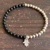 MG1596 Strand 8 MM Natural Moonstone Womens Bracelet Fraise Quartz avec 3A Grade Rhodonite Bracelet Cristaux Mixte Bijoux