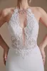 Mermaid Bridal Wedding Dress Printed Embossed Design Sexy Strapless Backless Slim YS00065