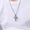 Pendenti in acciaio inossidabile 316 di nuovo stile Pendenti per collane da uomo religiose con croce in titanio a tre colori