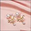 Charm Earrings Korean 925 Sier Needle Pearl Spring Summer Charm Feminine Style With Personality Jewelry 20211224 T2 Drop Del Mjfashion Dhtj1