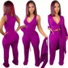 Women's Two Piece Pants 2022 Loungewear Ribbed 3 Set Women Fall Clothing Solid Color Boutique Fashion Cardigans Crop Tops